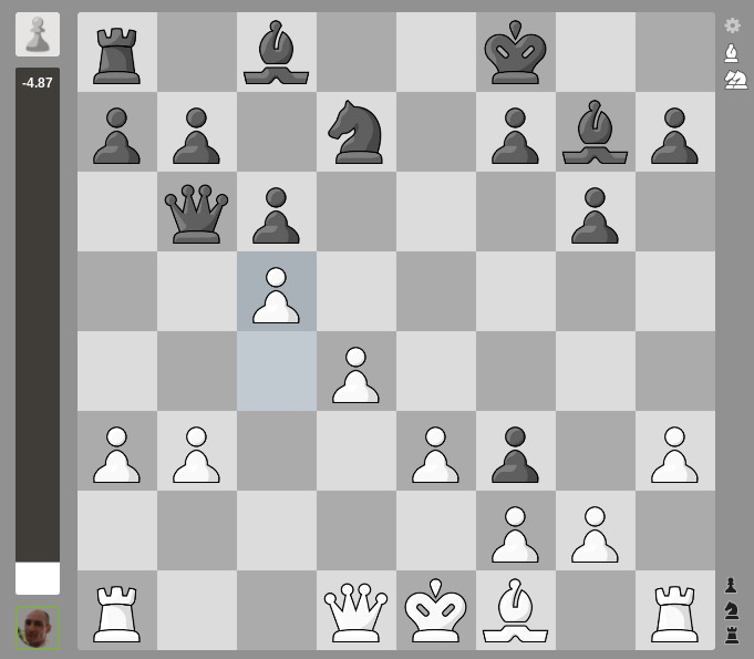 Gameknot Blitz Chess: Albin Countergambit Training: 1/2 The Game 